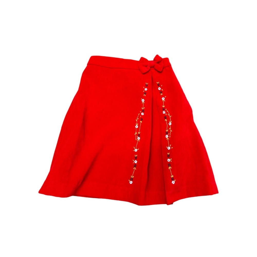 Sarah Louise Red Velvet Skirt